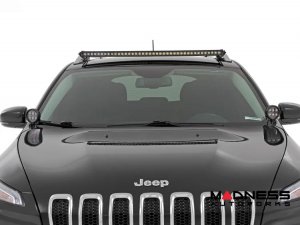 Jeep Cherokee KL LED Light Kit - Roof Mount - 40in Single Row - Black Jeep Cherokee KL LED Light Kit - Roof Mount - 40in Single Row - Black